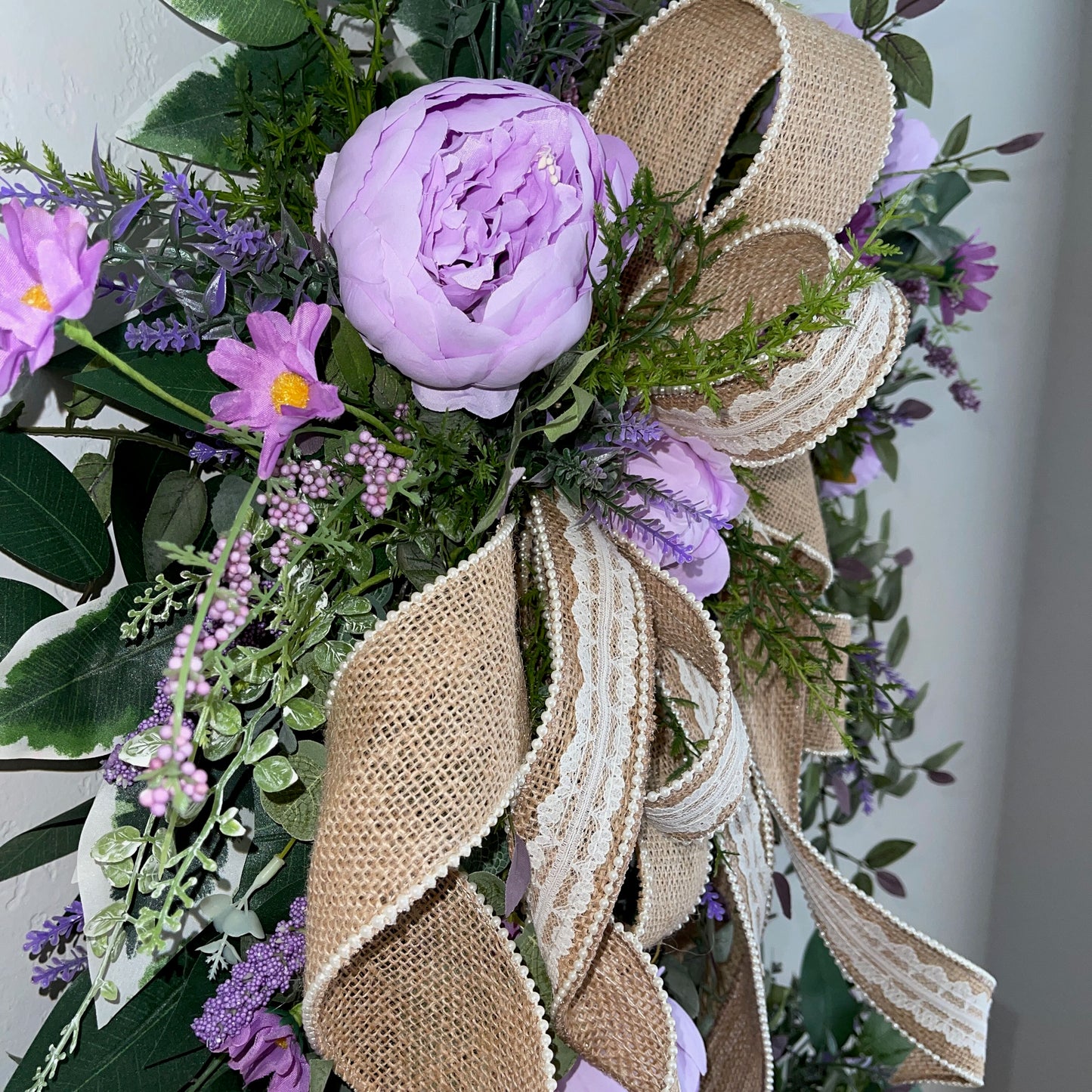 Lavender Peony Wreath