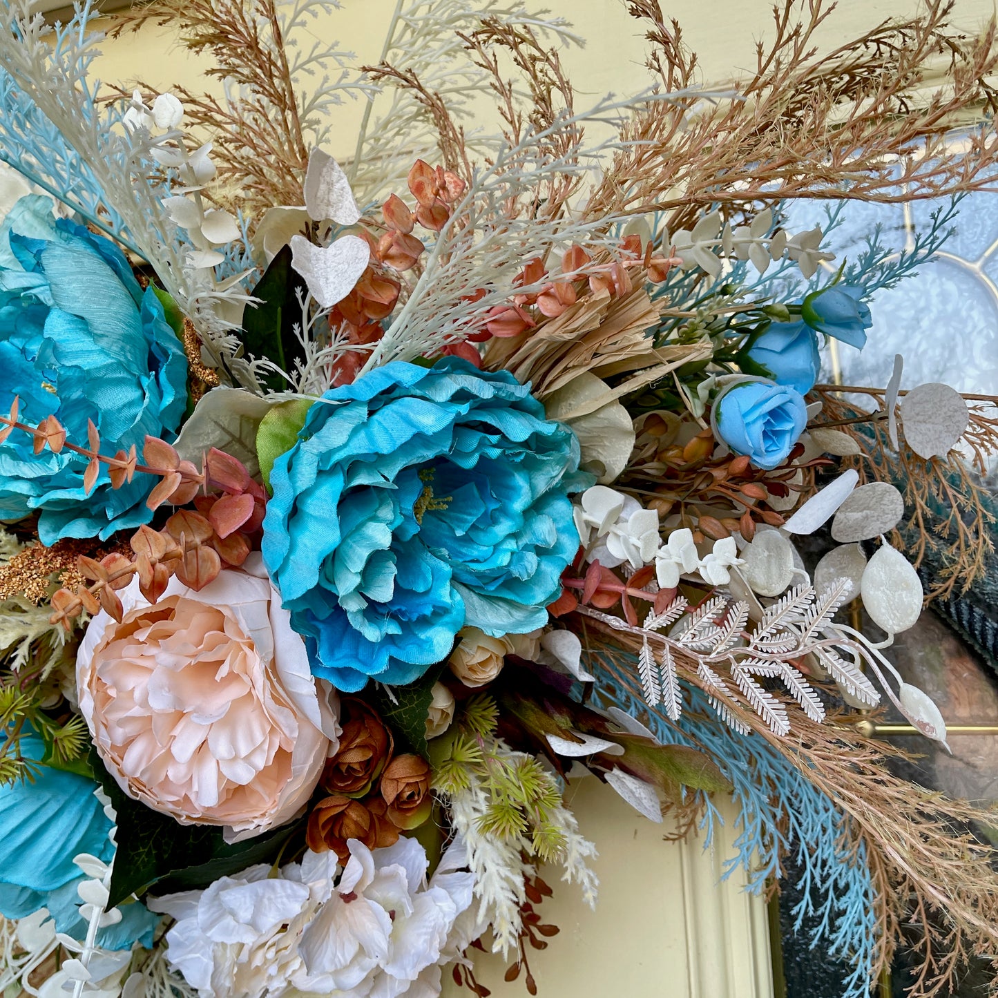 Turquoise Cowgirl Lariat Rope Wreath | Western Front Door & Ranch Home Floral Décor
