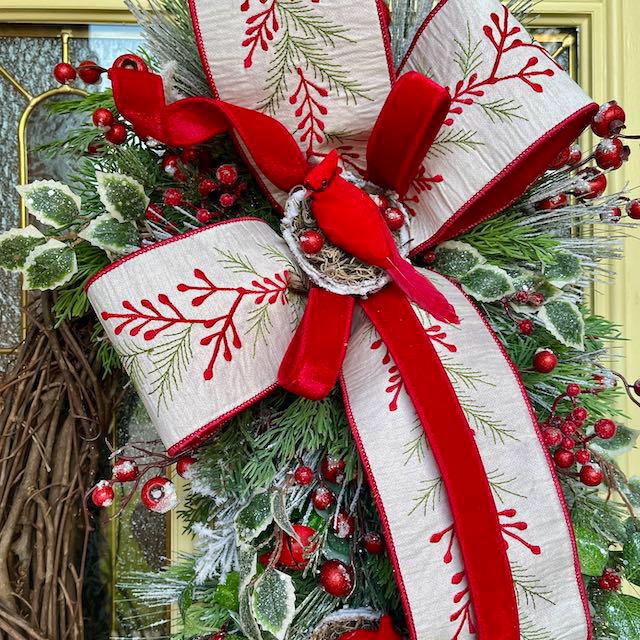 Cardinal Rustic Christmas Wreath Decor for Front Door Office Holiday Decorations Christmas Cardinal Decor Gifts Traditional Christmas Colors