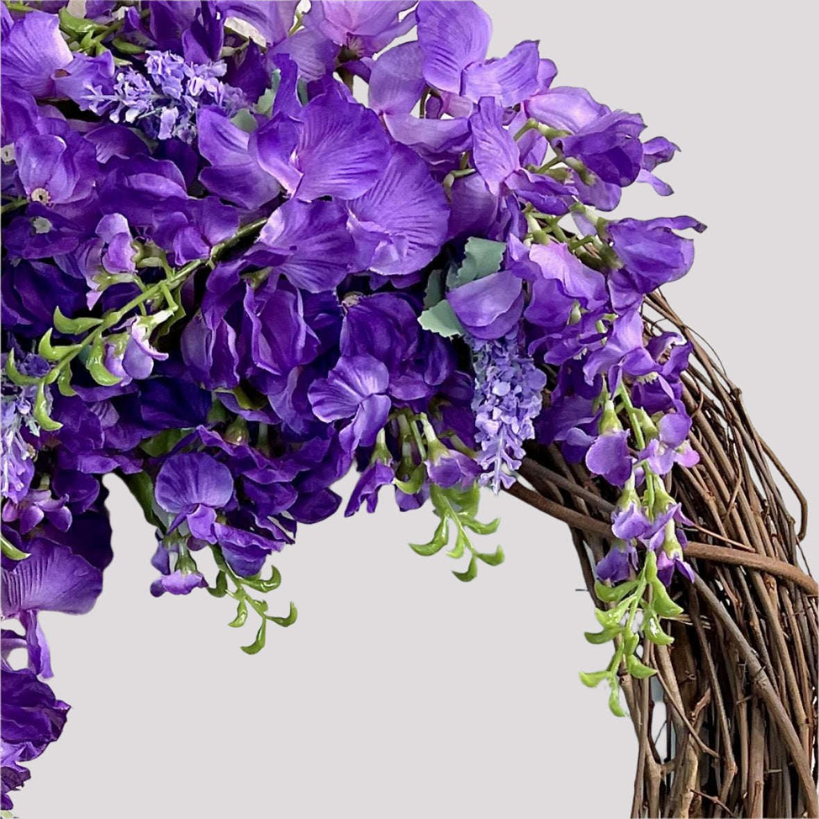 Purple Wreath for Front Door Fall Home Decor Wall Art Decorations Front Porch Ideas Office Gifts for her Office Decor to Welcome Guests