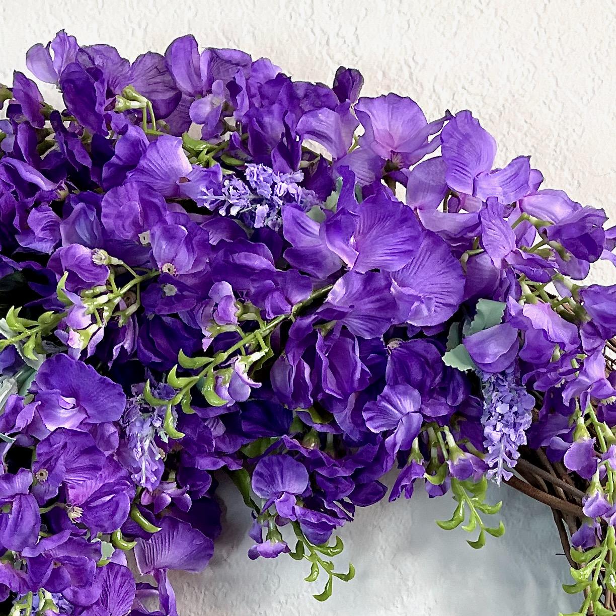 Purple Wreath for Front Door Fall Home Decor Wall Art Decorations Front Porch Ideas Office Gifts for her Office Decor to Welcome Guests