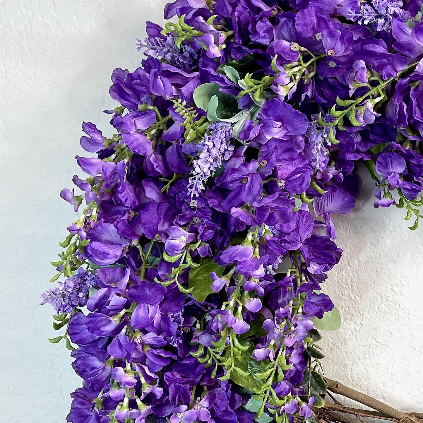Purple Wreath for Front Door Fall Home Decor Wall Art Decorations Front Porch Ideas Office Gifts for her Office Decor to Welcome Guests