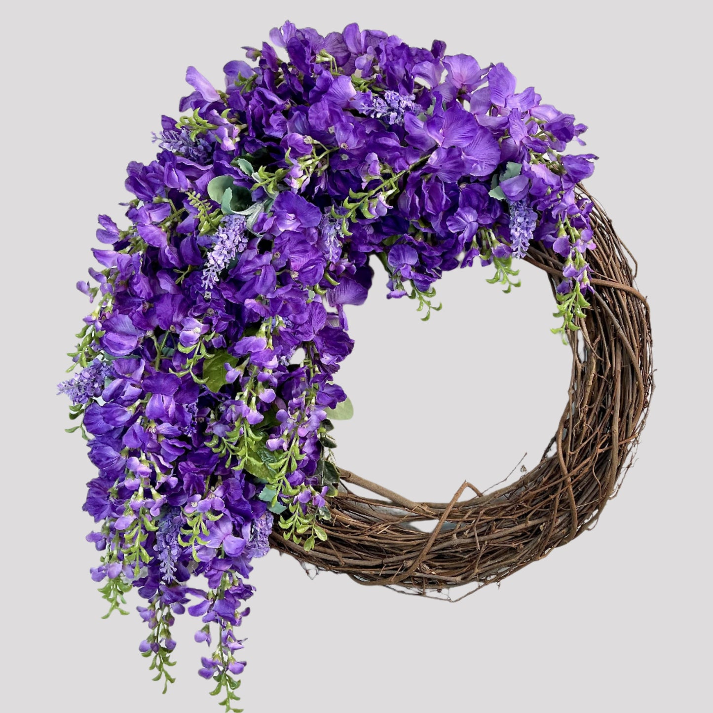 Purple Wreath for Front Door Fall Home Decor Wall Art Decorations Front Porch Ideas Office Gifts for her Office Decor to Welcome Guests