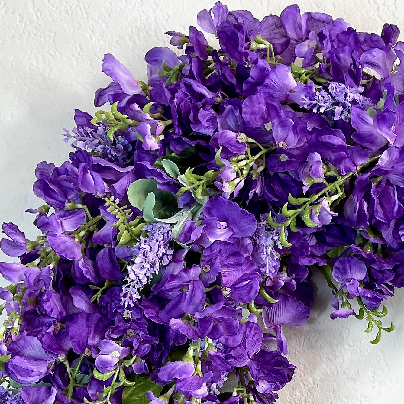 Purple Wreath for Front Door Fall Home Decor Wall Art Decorations Front Porch Ideas Office Gifts for her Office Decor to Welcome Guests