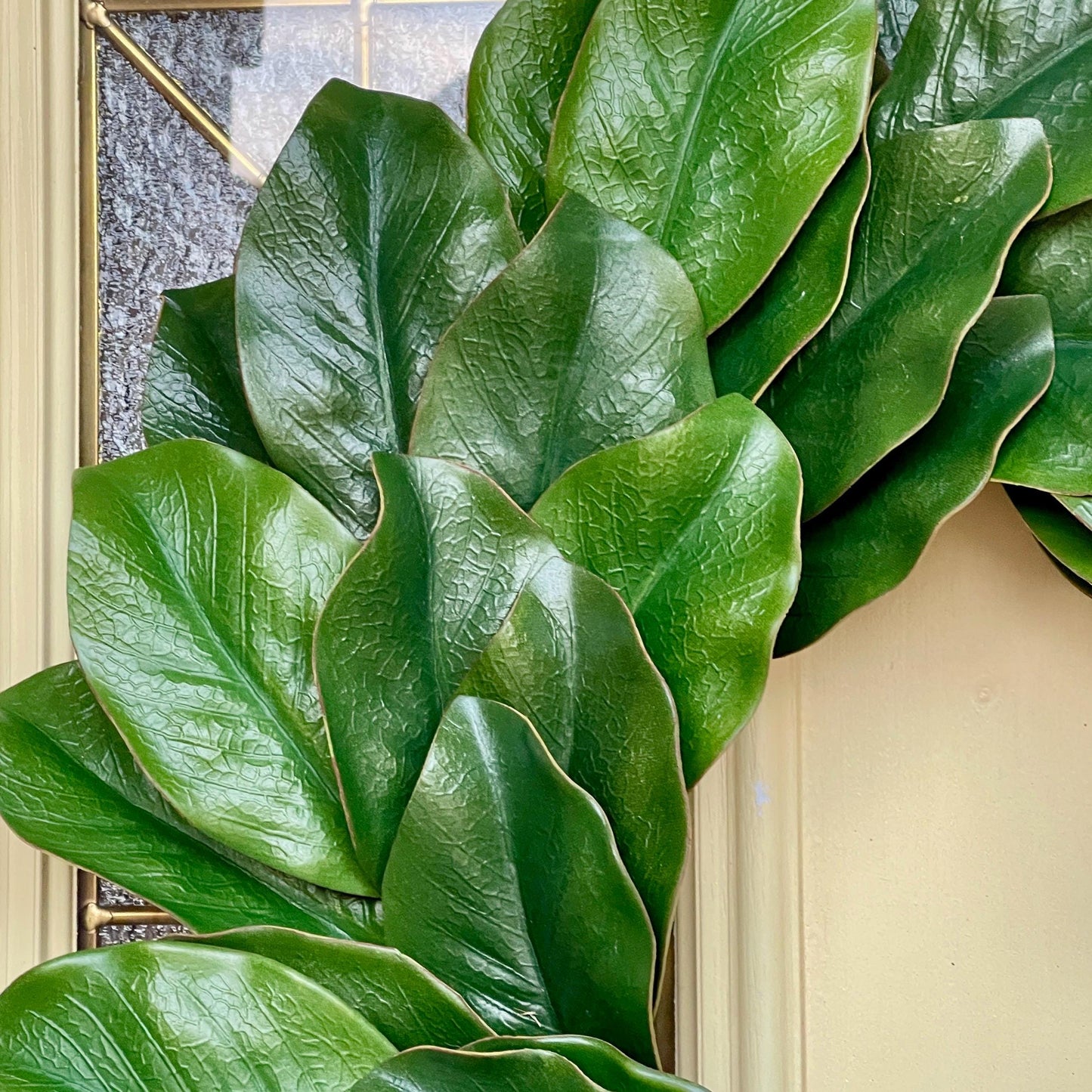 Realistic Magnolia Wreath for front door. Artificial Magnolia Wreath, Year Round Decor for home, All Season door Decor. Housewarming gift