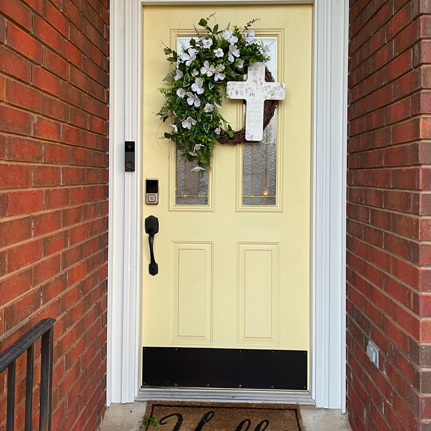 Dogwood Wreath for front door, Christian Easter door wreath, Easter Decorations, Home Decor, Spring Wreath, Church Decorations for hallway
