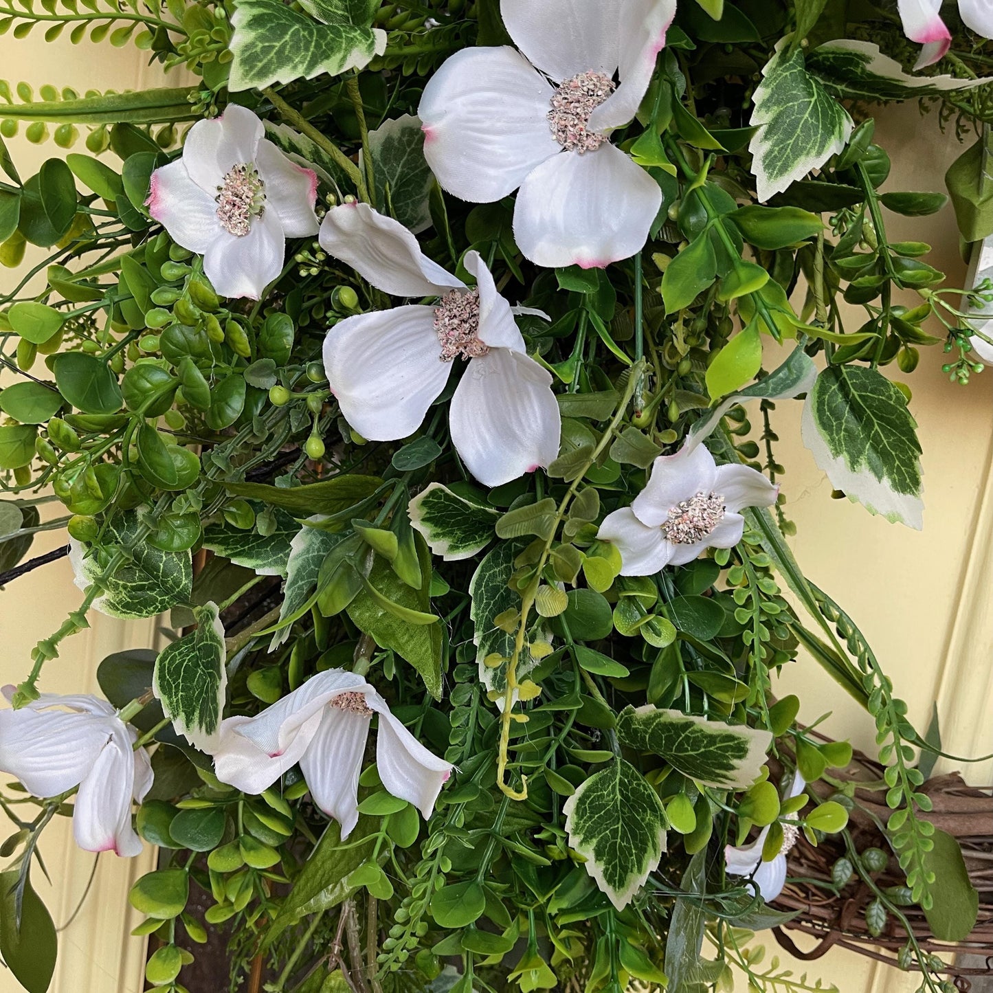 Dogwood Wreath for front door, Christian Easter door wreath, Easter Decorations, Home Decor, Spring Wreath, Church Decorations for hallway