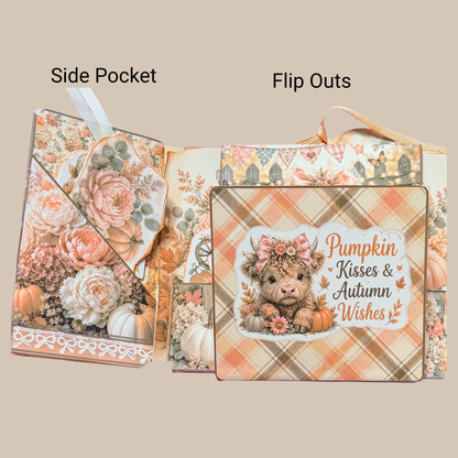 Baby Highland Cow Cozy Autumn Collection 3D Card Folio Printable Kit | Fall Junk Journal & Paper Craft PDF