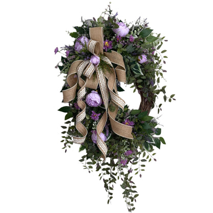 Lavender Peony Wreath