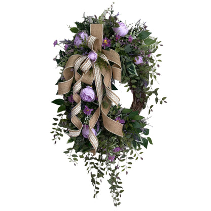 Lavender Peony Wreath