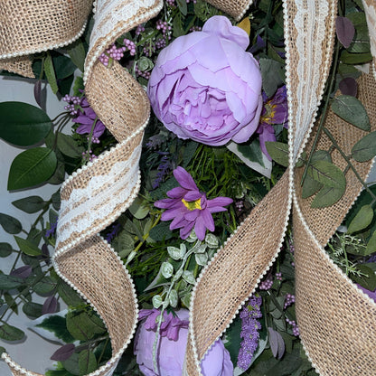 Lavender Peony Wreath