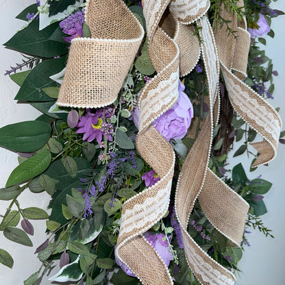 Lavender Peony Wreath