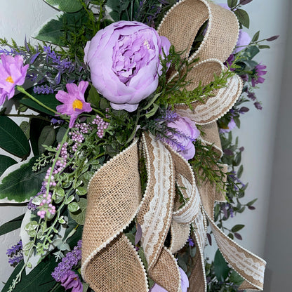 Lavender Peony Wreath