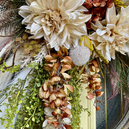 Fall Rustic Lariat Rope Wreath – Neutral Western Wall & Door Decor