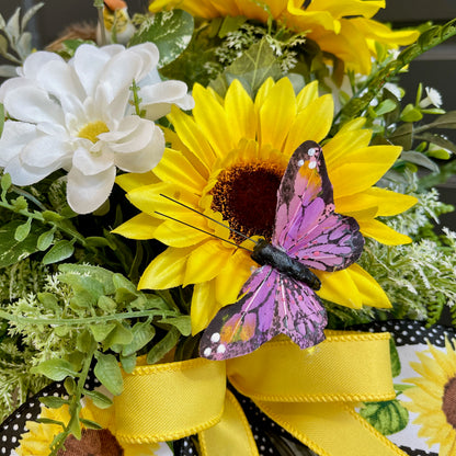 Sunflower Watering Can Floral Arrangement