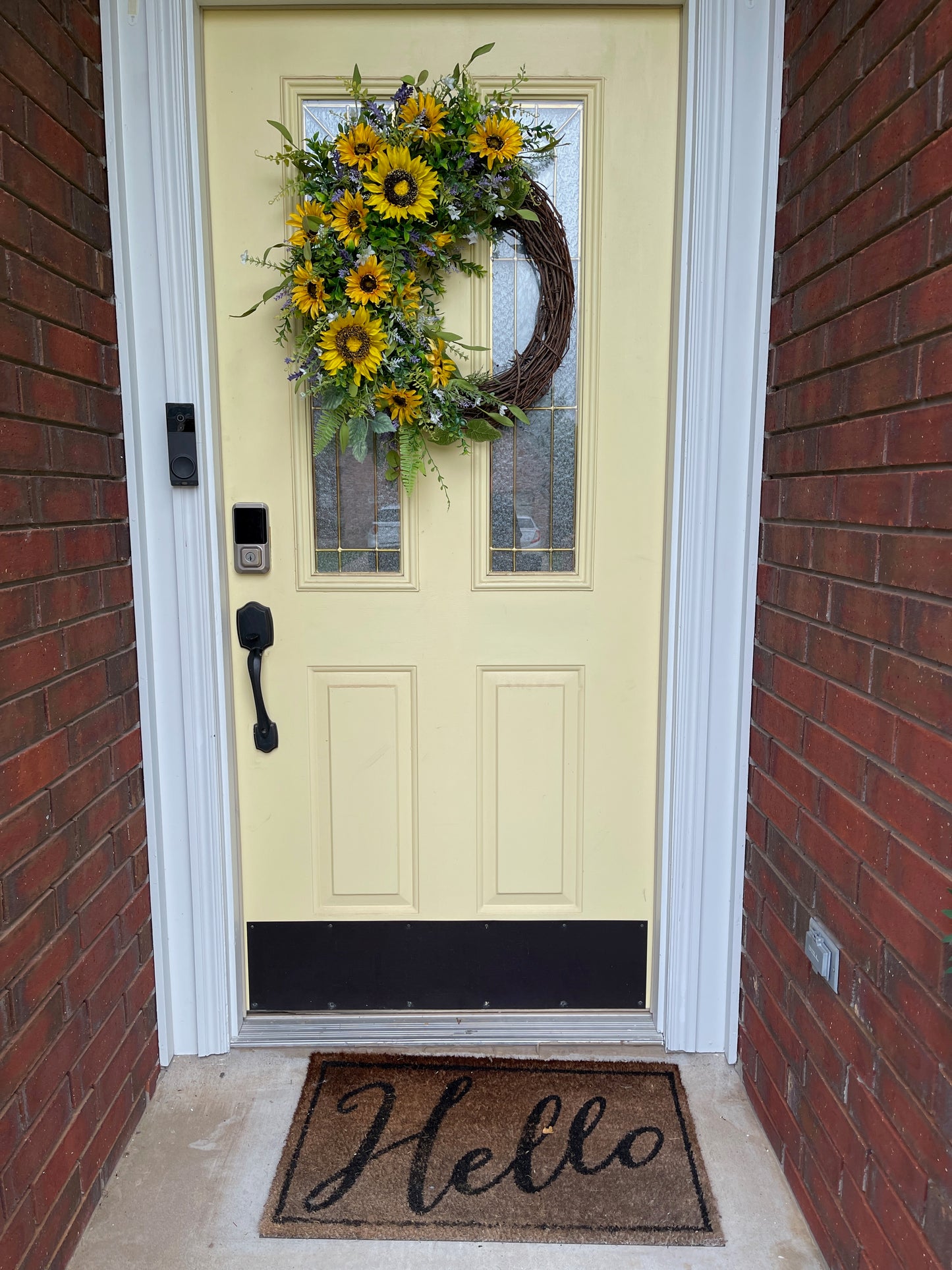 Sunflower Grapevine Wreath | Rustic Summer & Fall Door Decor