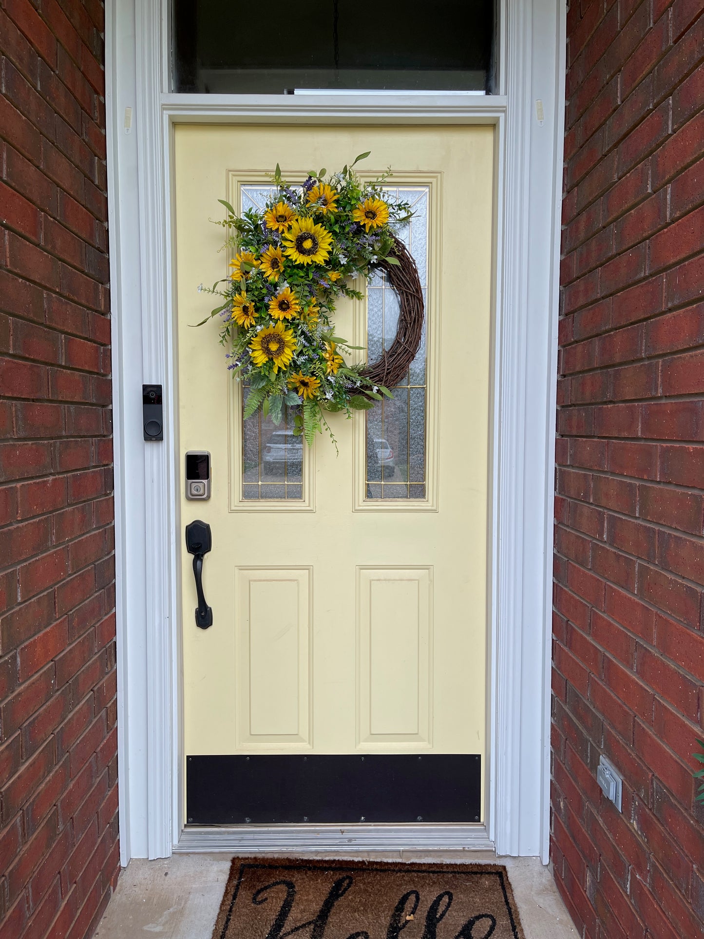 Sunflower Grapevine Wreath | Rustic Summer & Fall Door Decor