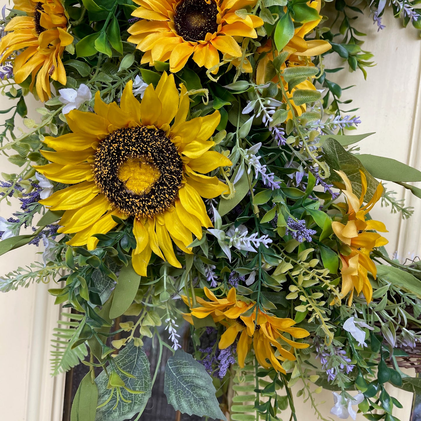 Sunflower Grapevine Wreath | Rustic Summer & Fall Door Decor