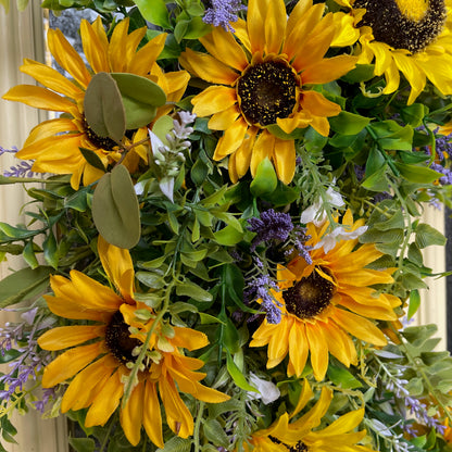 Sunflower Grapevine Wreath | Rustic Summer & Fall Door Decor
