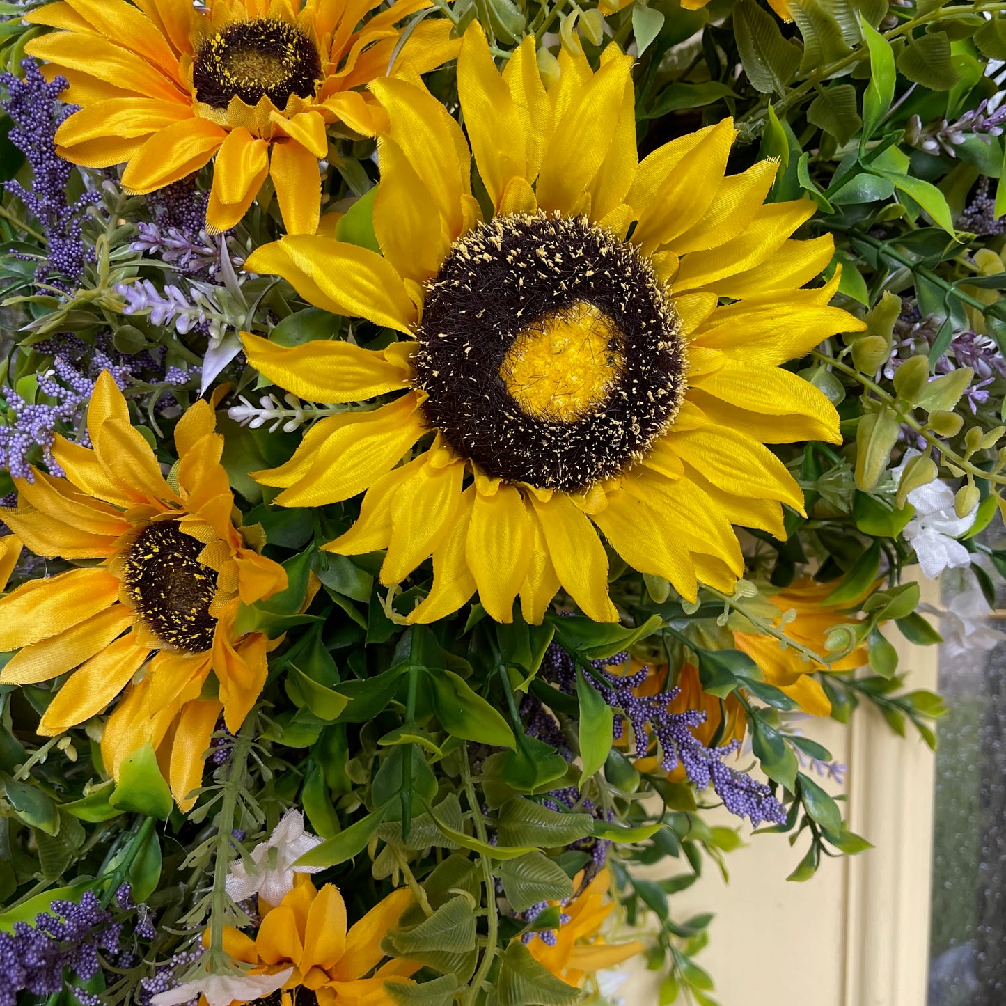 Sunflower Grapevine Wreath | Rustic Summer & Fall Door Decor