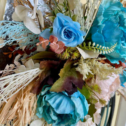 Turquoise Cowgirl Lariat Rope Wreath | Western Front Door & Ranch Home Floral Décor