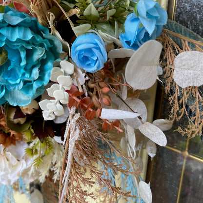 Turquoise Cowgirl Lariat Rope Wreath | Western Front Door & Ranch Home Floral Décor