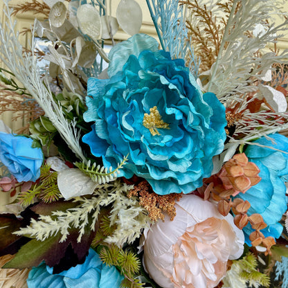 Turquoise Cowgirl Lariat Rope Wreath | Western Front Door & Ranch Home Floral Décor