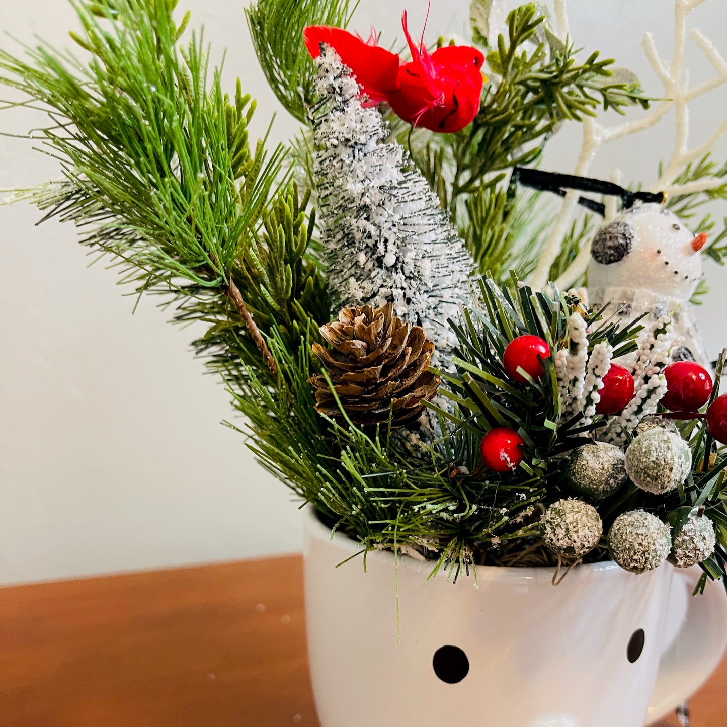 Snowman Peppermint Coffee Mug Arrangement — Teacher & Secret Santa Gift (Reusable Mug)