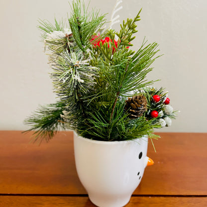Snowman Peppermint Coffee Mug Arrangement — Teacher & Secret Santa Gift (Reusable Mug)