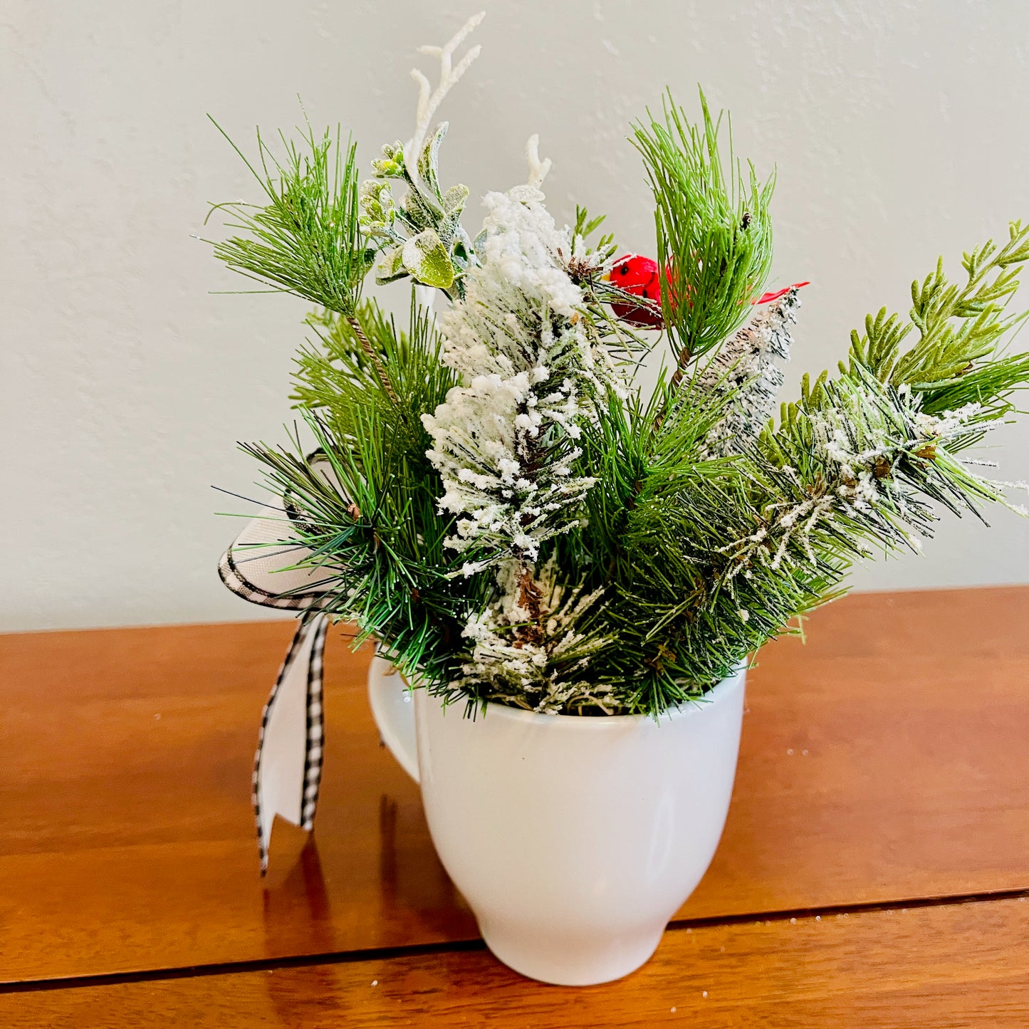 Snowman Peppermint Coffee Mug Arrangement — Teacher & Secret Santa Gift (Reusable Mug)