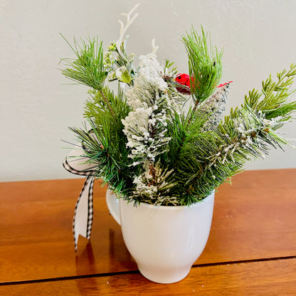 Snowman Peppermint Coffee Mug Arrangement — Teacher & Secret Santa Gift (Reusable Mug)