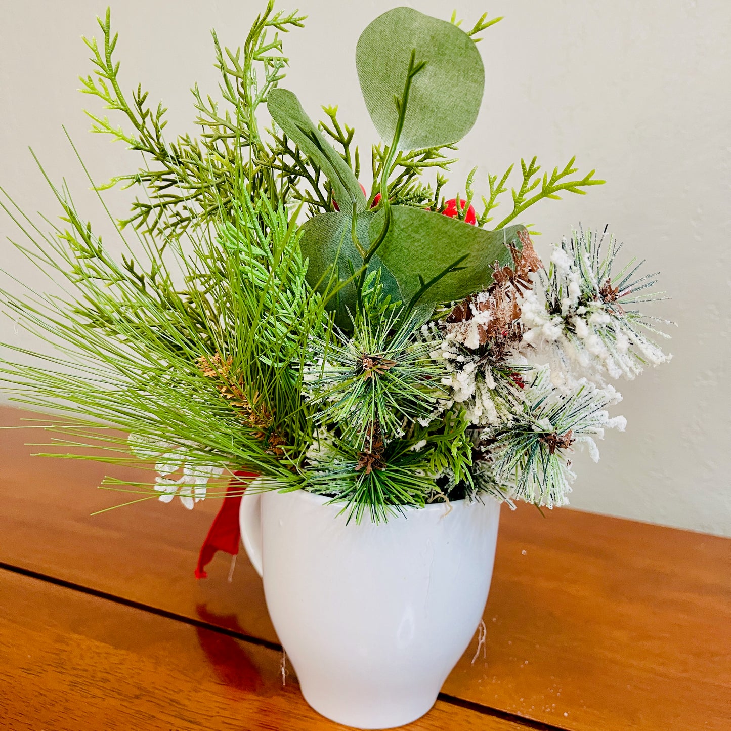 Snowman Coffee Mug Arrangement—Teacher, Secret Santa & Party-Gift Ready (Ornament Included)