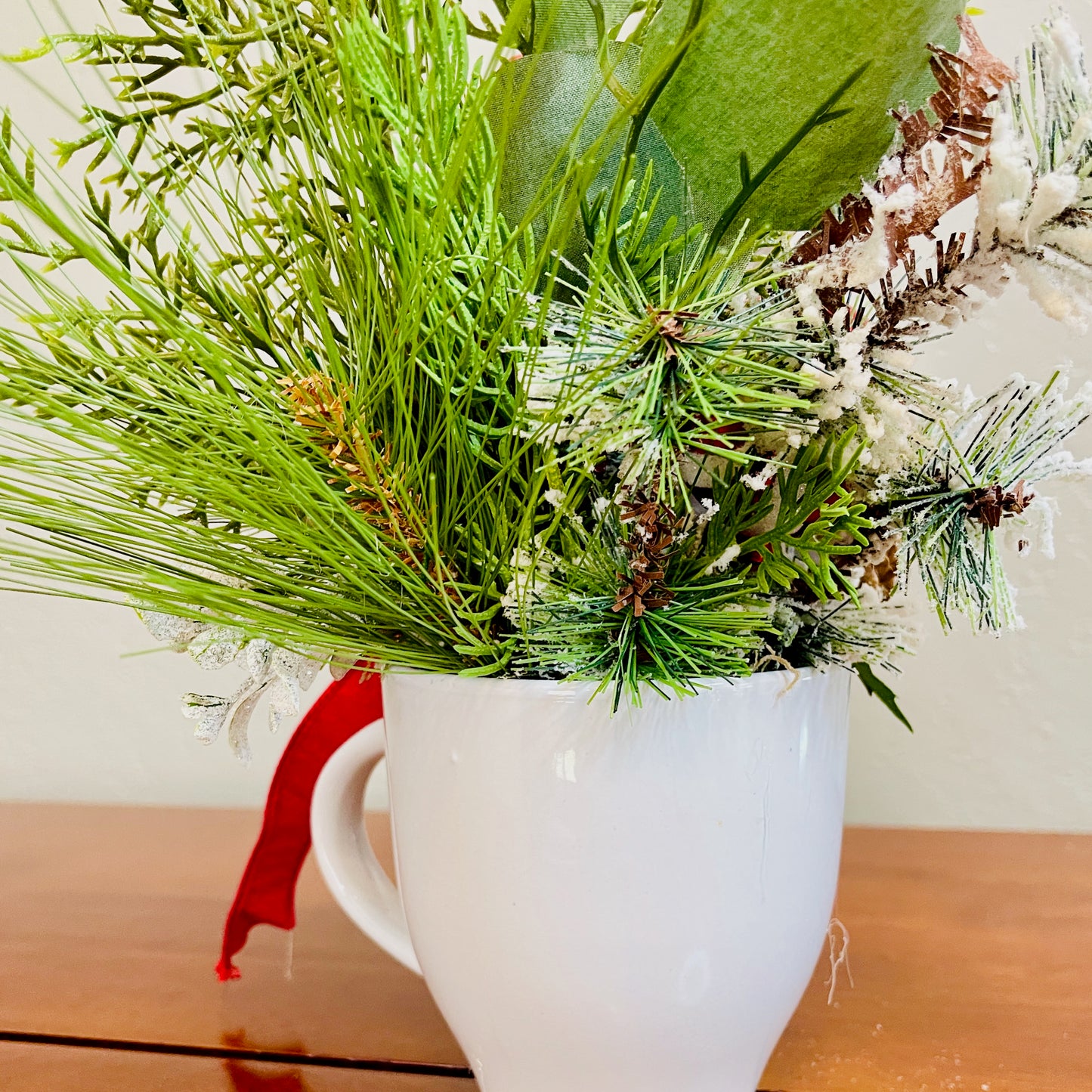 Snowman Coffee Mug Arrangement—Teacher, Secret Santa & Party-Gift Ready (Ornament Included)