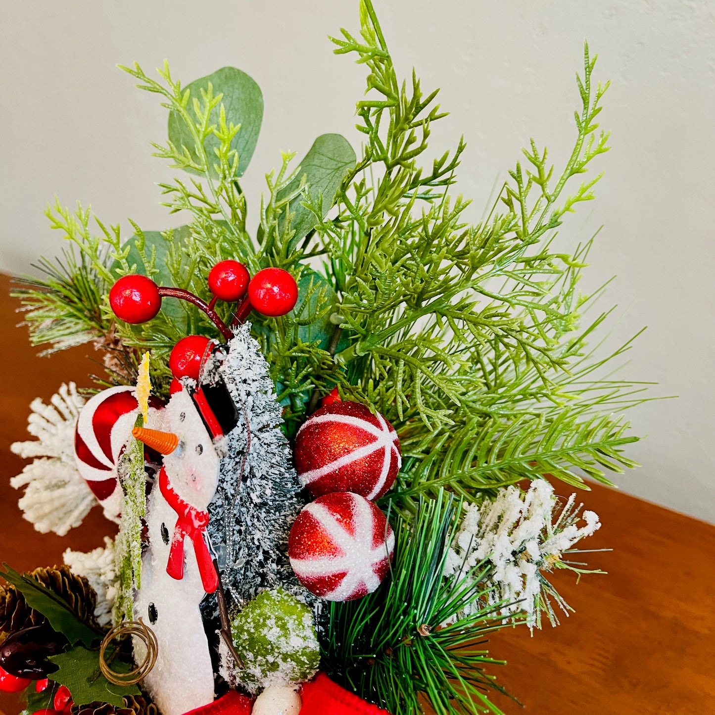 Snowman Coffee Mug Arrangement—Teacher, Secret Santa & Party-Gift Ready (Ornament Included)