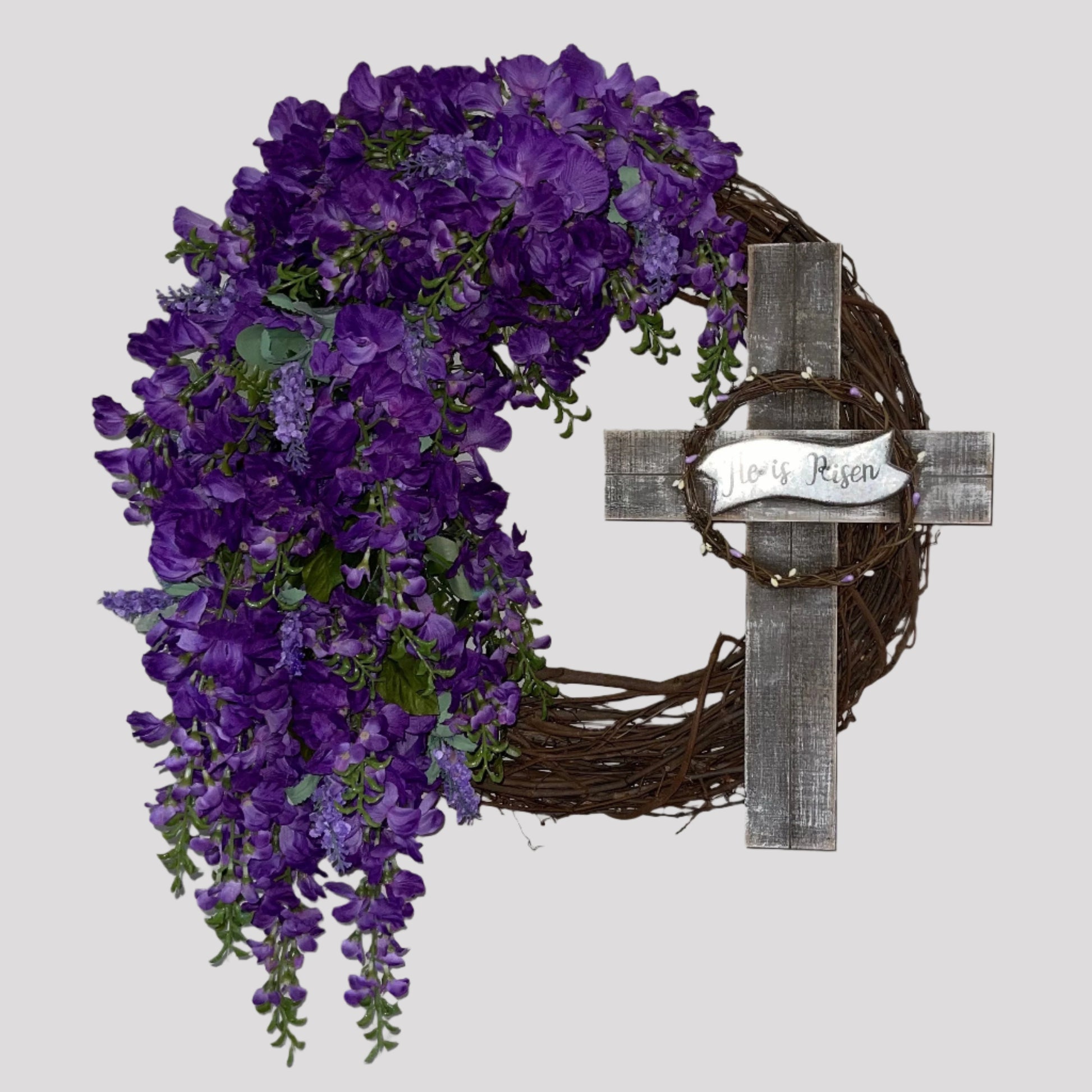 Purple Wreath for Front Door Fall Home Decor Wall Art Decorations Front Porch Ideas Office Gifts for her Office Decor to Welcome Guests