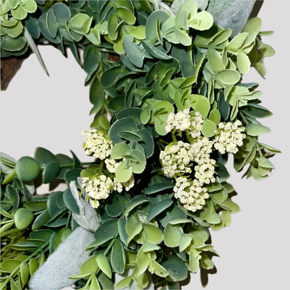 Lemon and Orange Citrus or Lamb’s Ear Cabinet Wreath Farmhouse Kitchen Décor or Candle Ring Home Decorations