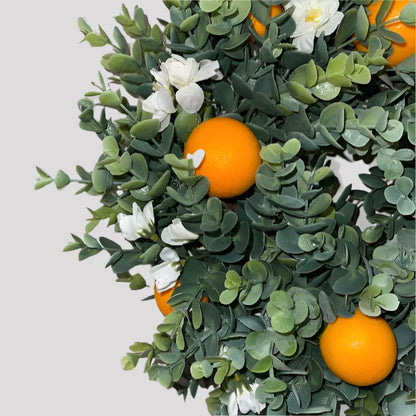 Lemon and Orange Citrus or Lamb’s Ear Cabinet Wreath Farmhouse Kitchen Décor or Candle Ring Home Decorations