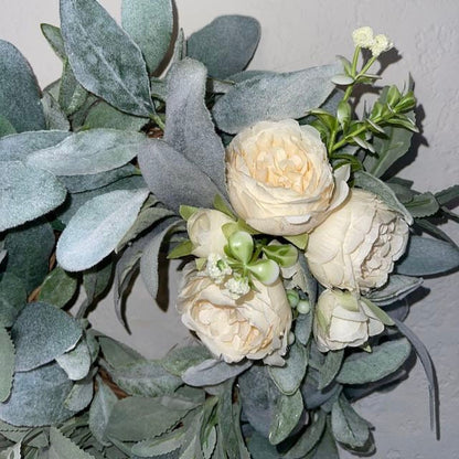 Lemon and Orange Citrus or Lamb’s Ear Cabinet Wreath Farmhouse Kitchen Décor or Candle Ring Home Decorations