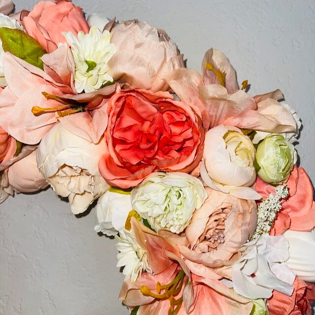 Spring Floral Wreath for Front Door Spring Wreaths for Home Bedroom Decorations Home Office Decor Bridal Showers Wedding Decorations