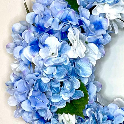 Blue Hydrangea Wreath for Front Door Handmade gift Baby Boy Shower Decorations Bedroom Home Decor Office Gift for Her Blue Hydrangea Florals
