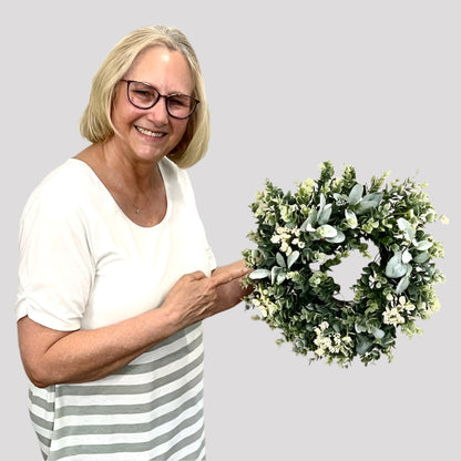 Lemon and Orange Citrus or Lamb’s Ear Cabinet Wreath Farmhouse Kitchen Décor or Candle Ring Home Decorations