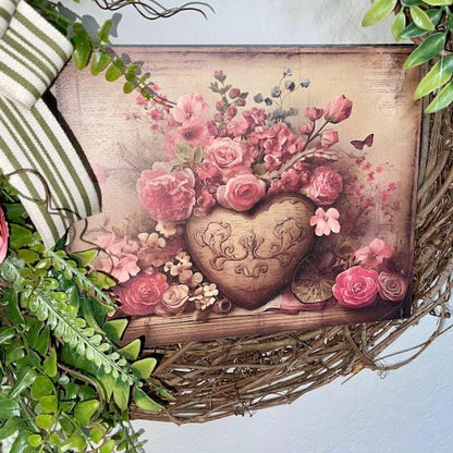 Spring Wreath for Front Door, Mauve and Pink Peonies, Cottage-Style Décor for Home, Weddings, or Bridal Showers Decorations