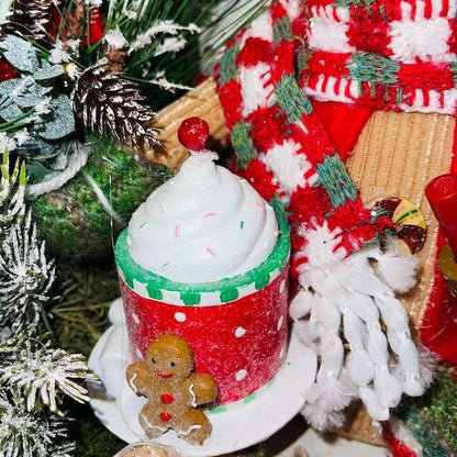 Christmas Gingerbread Man Arragement for Tabletop Kitchen Centerpiece CoffeTable Decor Holiday Office Decorations Teacher Gifts Seasonal