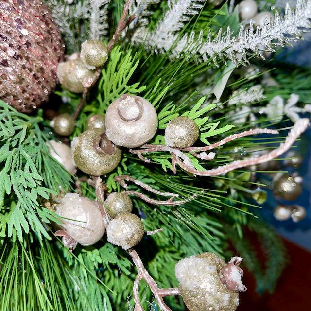 Deer Candle Stick Centerpiece Elegant Christmas Décor with Pink Poinsettia for Entry Way or Tabletop Arrangement Holiday Decorations