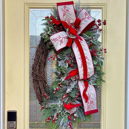 Cardinal Rustic Christmas Wreath Decor for Front Door Office Holiday Decorations Christmas Cardinal Decor Gifts Traditional Christmas Colors