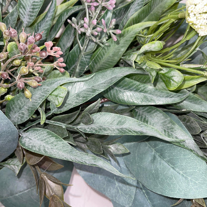 Everyday Wreath for Front Door Eucalyptus Wreath With Cream Florals Greenery Modern Farmhouse Decor Office Decorations Spring Summer Decor