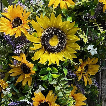 Sunflower Grapevine Wreath for Front Door Decor Handcrafted Home Decor Fall Harvest Rustic Decor Summer Spring Indoor Outdoor Farmhouse