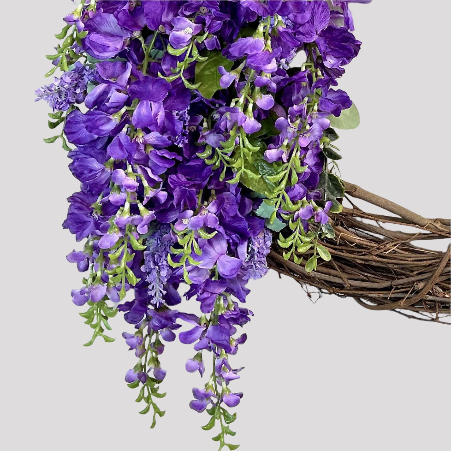 Purple Wreath for Front Door Fall Home Decor Wall Art Decorations Front Porch Ideas Office Gifts for her Office Decor to Welcome Guests