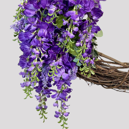 Purple Wreath for Front Door Fall Home Decor Wall Art Decorations Front Porch Ideas Office Gifts for her Office Decor to Welcome Guests