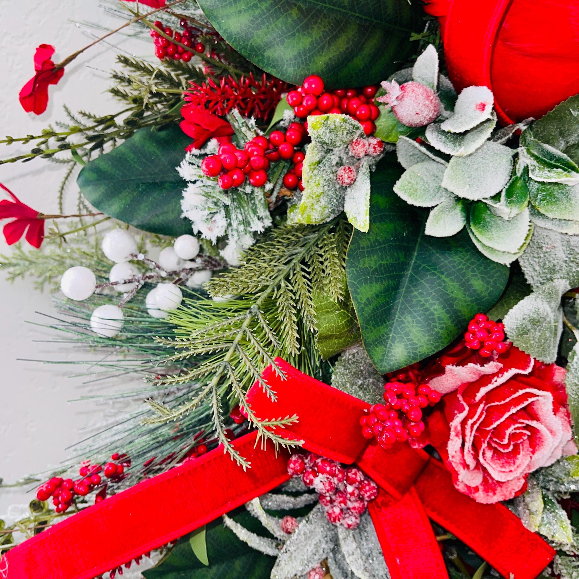 Cardinal Rustic Christmas Wreath Decor for Front Door Office Holiday Decorations Christmas Cardinal Decor Gifts Traditional Christmas Colors